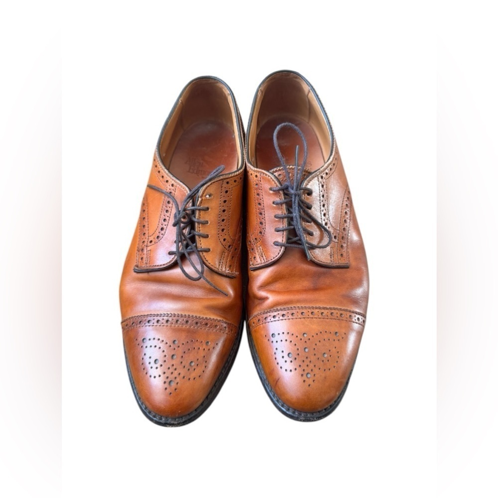 Allen Edmonds Sanford Men's Dress Shoes Brown Leather Size 9.5 D